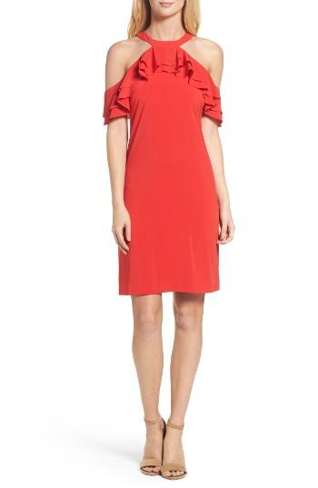 Women's Julia Jordan Ruffle Halter Dress - Red