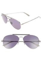 Women's Calvin Klein 58mm Aviator Sunglasses - Satin Nickel