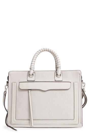 Rebecca Minkoff Large Bree Leather Satchel - Grey