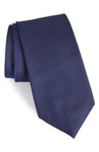 Men's Calibrate Clara Solid Silk Tie, Size - Blue