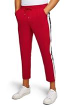 Men's Topman Satin Stripe Slim Fit Jogger Pants X 32 - Red
