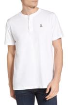 Men's Psycho Bunny Henley T-shirt (l) - White