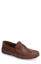 Men's Sandro Moscoloni 'paris' Leather Penny Loafer .5 D - Brown