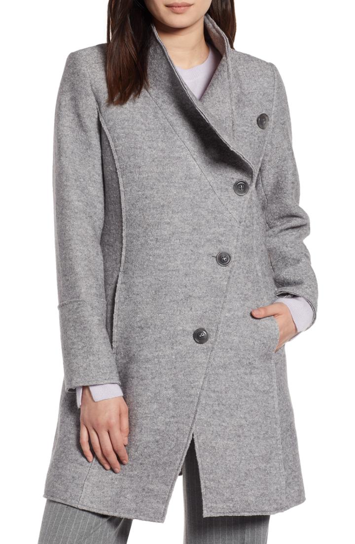 Women's Halogen Boiled Wool-blend Asymmetrical Coat