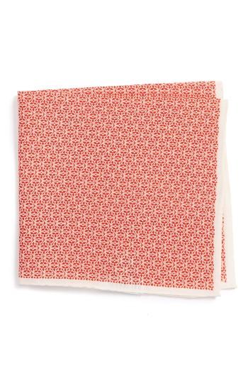 Men's Calibrate Clover Cotton & Silk Pocket Square