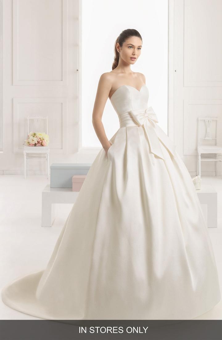 Women's Rosa Clara Enebro Strapless Bow Ballgown Dress, Size In Store Only - Ivory