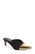 Women's Topshop Juliette V-cut Cap Toe Mule .5us / 36eu - Black