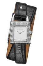 Women's Michael Kors Isadore Double Wrap Leather Strap Watch, 28mm