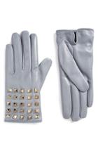 Women's Valentino Rockstud Leather Gloves - Beige