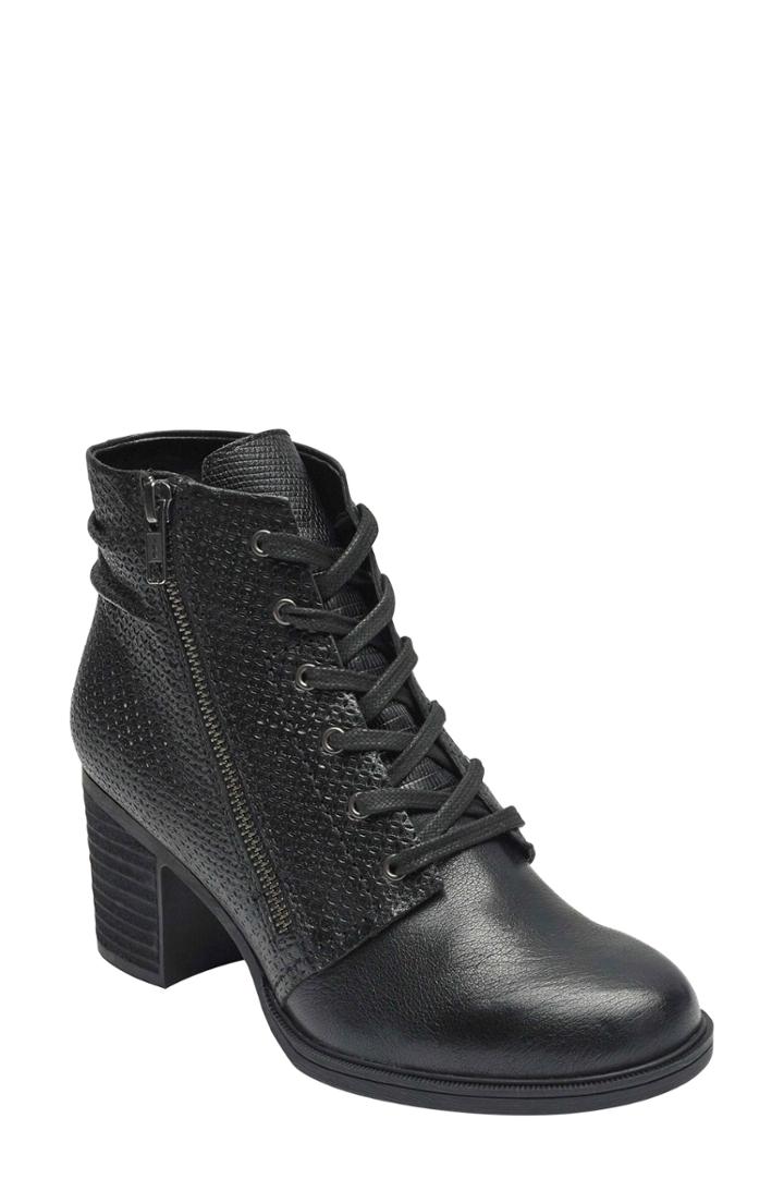 Women's Rockport Cobb Hill Natashya Lace-up Bootie .5 M - Black
