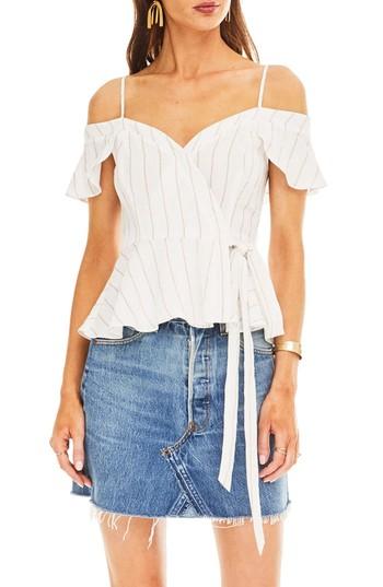 Women's Astr The Label Carly Cold Shoulder Top - White