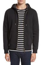 Men's Burberry Claredon Fit Zip Hoodie, Size Small - Black