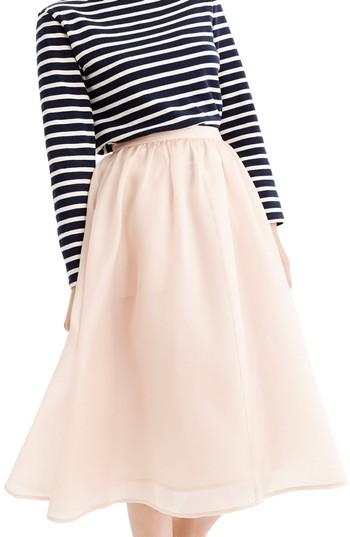 Women's J.crew Puffs Silk Organza Skirt - Ivory