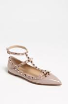 Women's Valentino Garavani 'rockstud' Flat .5us / 39.5eu - Beige