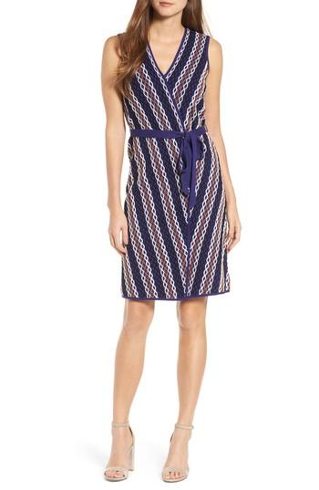 Women's Nic+zoe Squiggled Up Faux Wrap Dress - Blue