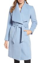 Women's Cole Haan Alpaca Blend Wrap Coat - Blue