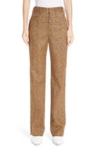 Women's R13 Slim Leopard Print Pants - Brown