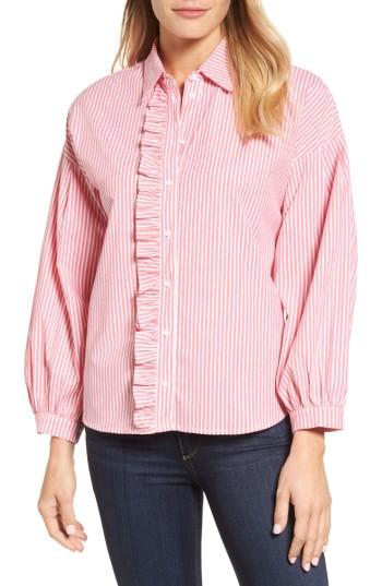 Women's Gibson Blouson Sleeve Shirt - Red