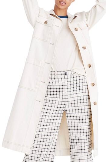 Women's Madewell Cline Duster Coat, Size - Beige