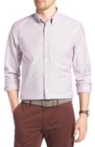 Men's 1901 Trim Fit Washed Oxford Shirt, Size - Burgundy