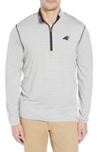 Men's Cutter & Buck Carolina Panthers - Meridian Half Zip Pullover - Black