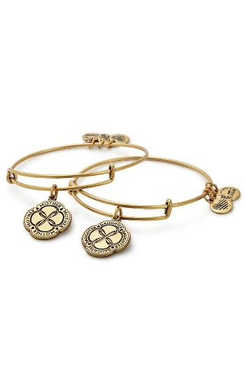 Women's Alex And Ani Infinite Connection Set Of 2 Adjustable Wire Bangles