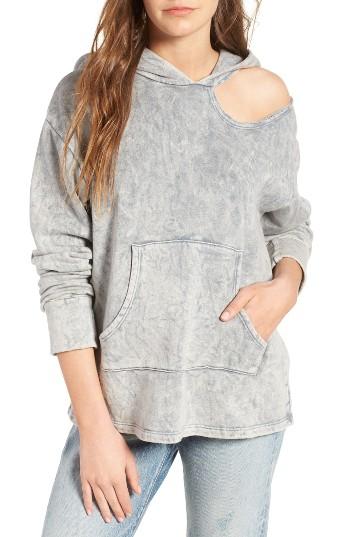Women's Lna Cueva Cutout Hoodie - Grey