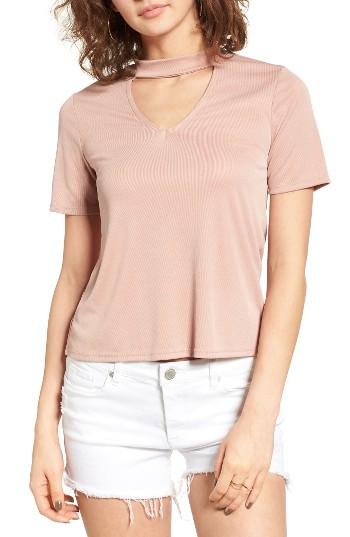 Women's Madison & Berkeley Cutout Tee - Coral