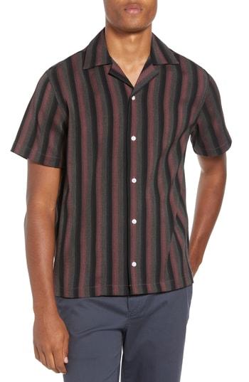 Men's Saturdays Nyc Canty Frequency Camp Shirt - Pink