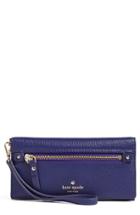 Women's Kate Spade New York 'cobble Hill - Rae' Leather Wristlet Wallet - Blue