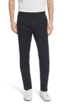 Men's Theory Zaine Patton Flat Front Stretch Solid Cotton Pants - Blue
