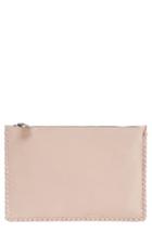 Mackage Whipstitch Leather Zip Pouch - Pink