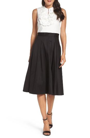 Women's Eliza J Mixed Media Midi Dress