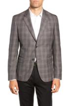 Men's Nordstrom Men's Shop Trim Fit Plaid Wool Sport Coat S - Grey