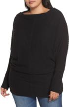 Women's Bp. Rib Knit Bateau Dress, Size - Black