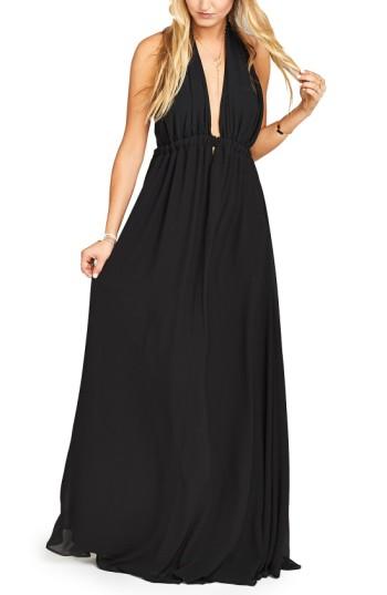 Women's Show Me Your Mumu Luna Halter Gown - Black
