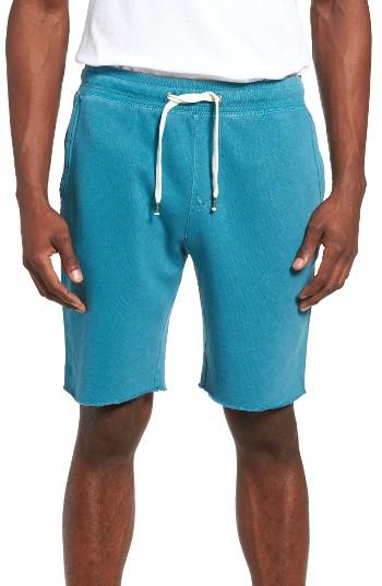 Men's 1901 Garment Dyed Cutoff Sweat Shorts - Blue/green