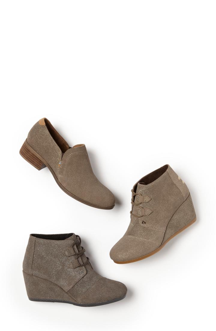 Women's Toms Kala Wedge Bootie M - Metallic