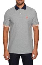 Men's Psycho Bunny Stripe Collar Pique Polo (xs) - Grey