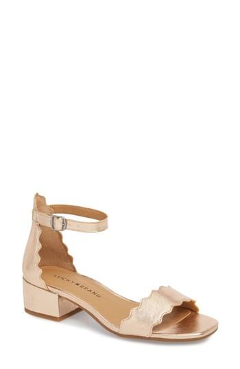 Women's Lucky Brand Norreys Sandal .5 M - Metallic