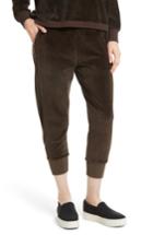 Women's Vince Velour Cuffed Jogger Pants - Brown