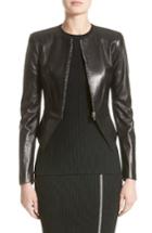 Women's Michael Kors Lambskin Leather Peplum Jacket