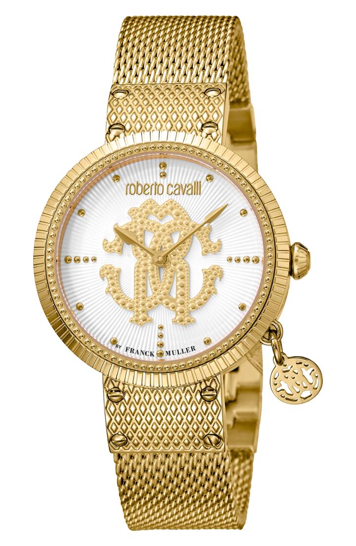 Women's Roberto Cavalli By Franck Muller Dotted Bracelet Watch, 34mm