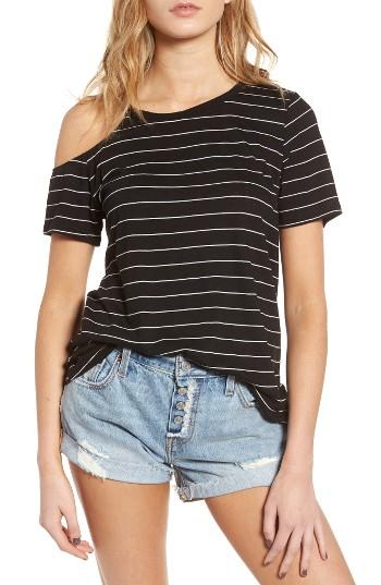 Women's Bp. Asymmetrical Cold Shoulder Tee - Black