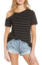Women's Bp. Asymmetrical Cold Shoulder Tee - Black