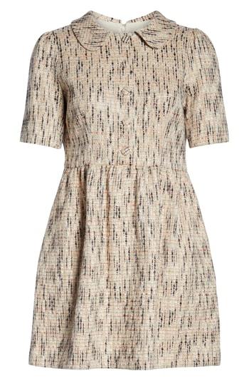 Women's Gal Meets Glam Collection Paige Cutaway Collar Tweed Dress