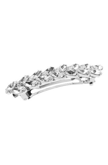 L. Erikson Large Ivy Swarovski Crystal Barrette, Size - Metallic