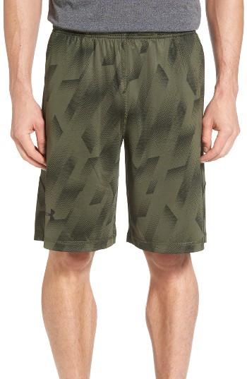 Men's Under Armour 'raid' Heatgear Loose Fit Athletic Shorts, Size - Green