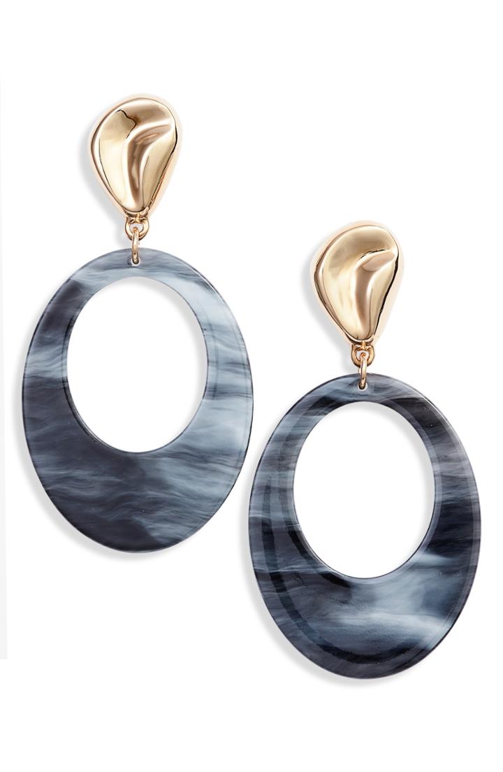 Women's Halogen Oval Hoop Drop Earrings