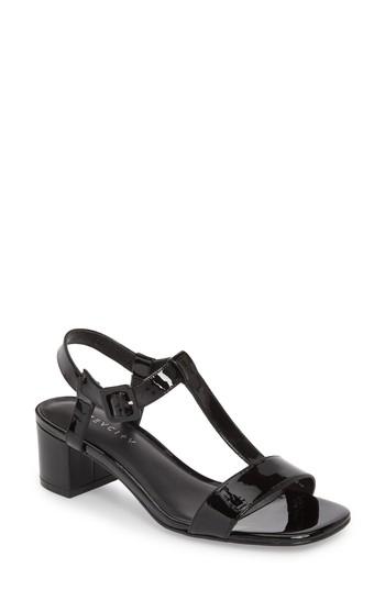 Women's Grey City T-strap Sandal M - Black